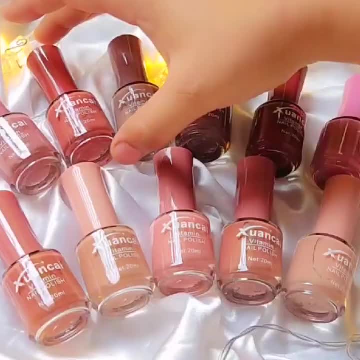Nude Nail Polish Permanent Pack Of 12-Pcs Box