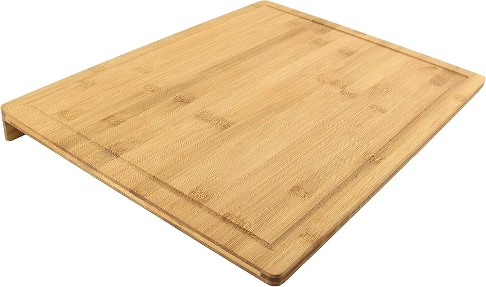 Bamboo Wooden Cutting Board with Edge - Brown