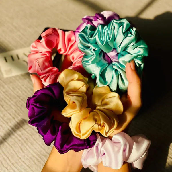Box of 24 Handmade Silk Scrunchies High Quality