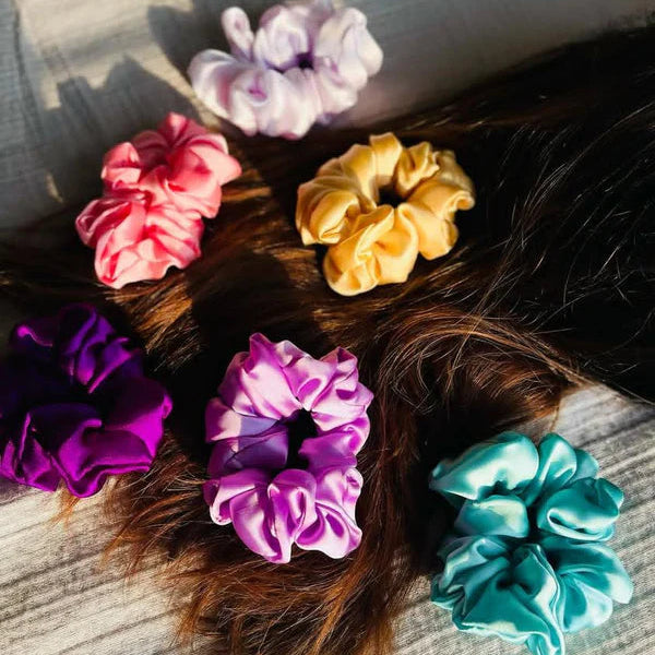 Box of 24 Handmade Silk Scrunchies High Quality