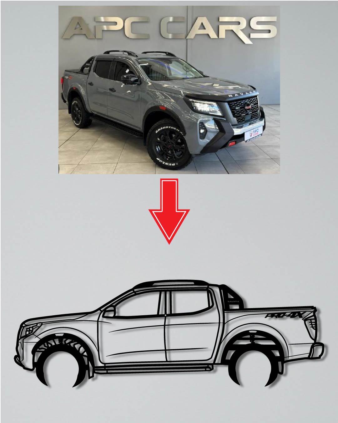 Your Custom Vehicle Metal Wall Art (Car, SUV or Pickup)