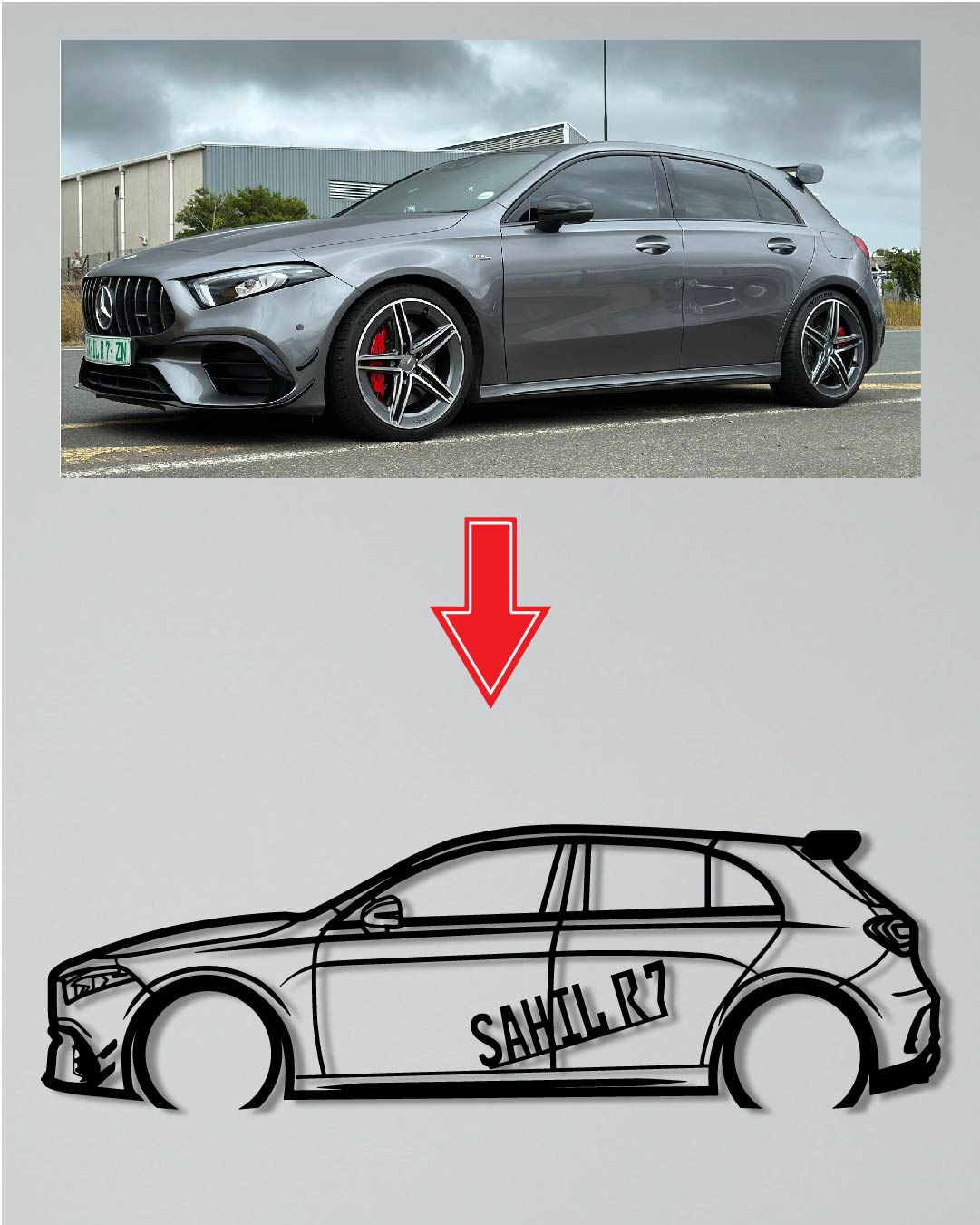 Your Custom Vehicle Metal Wall Art (Car, SUV or Pickup)
