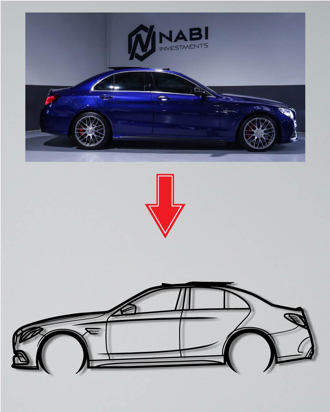 Your Custom Vehicle Metal Wall Art (Car, SUV or Pickup)