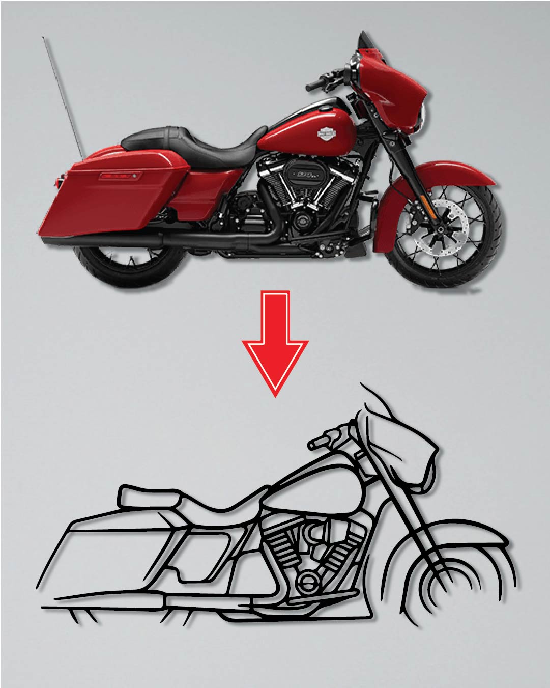 Your Custom Motorcycle Metal Wall Art