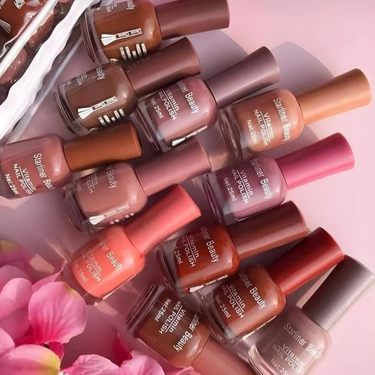 Nude Nail Polish Permanent Pack Of 12-Pcs Box