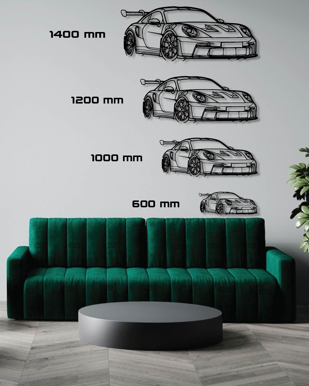 Porsche 911 992 Gt3 RS Front Metal Wall Art