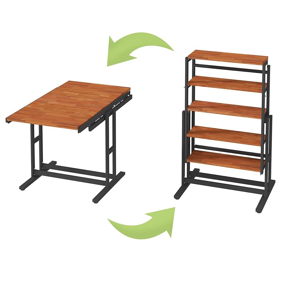 Multi-functional Shelf, Extendable Dining Table