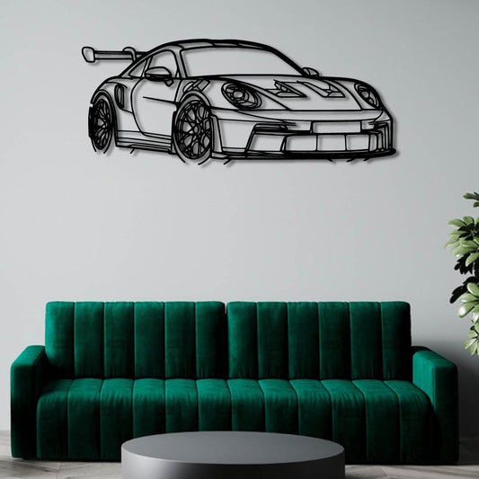 Porsche 911 992 Gt3 RS Front Metal Wall Art