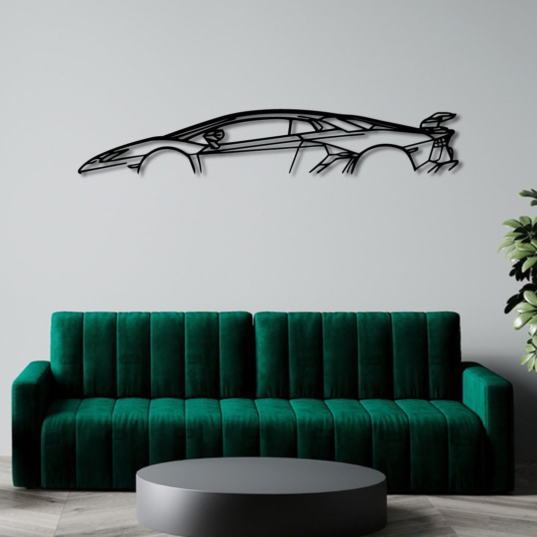 Lamborghini Aventador SVJ Metal Wall Art Frame