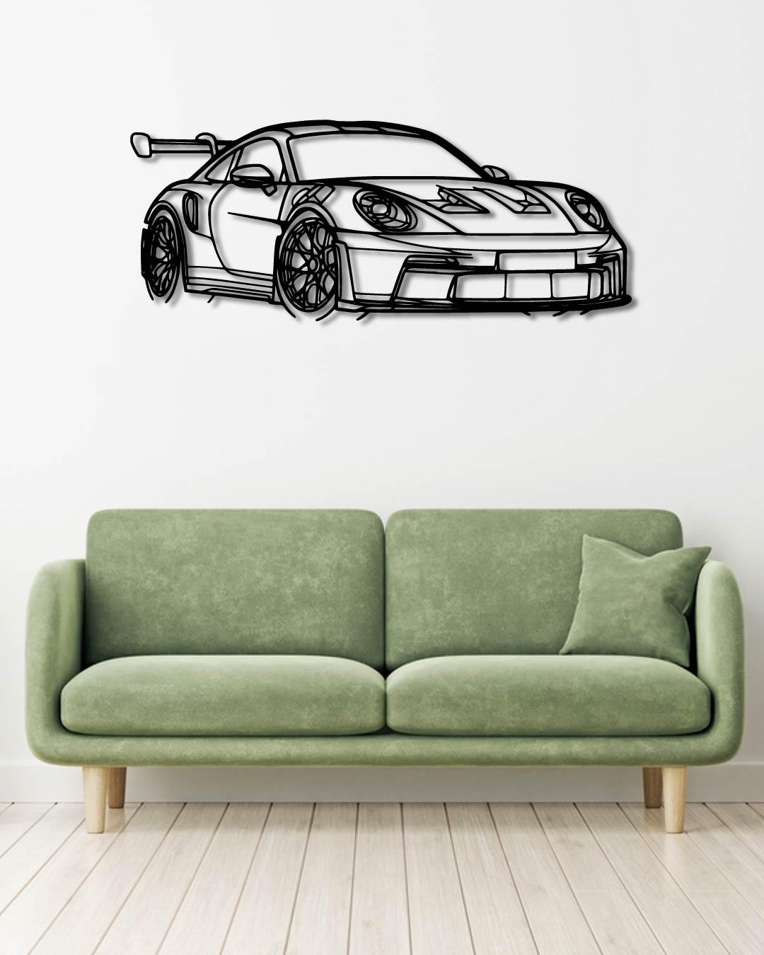 Porsche 911 992 Gt3 RS Front Metal Wall Art