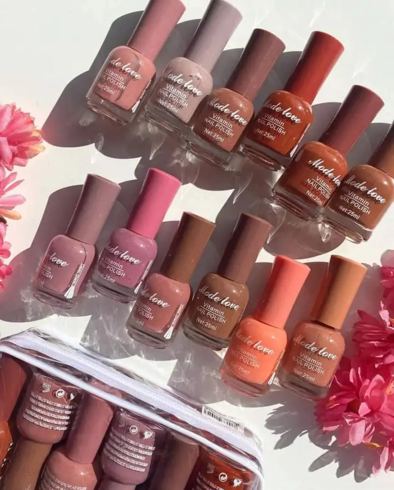 Nude Nail Polish Permanent Pack Of 12-Pcs Box