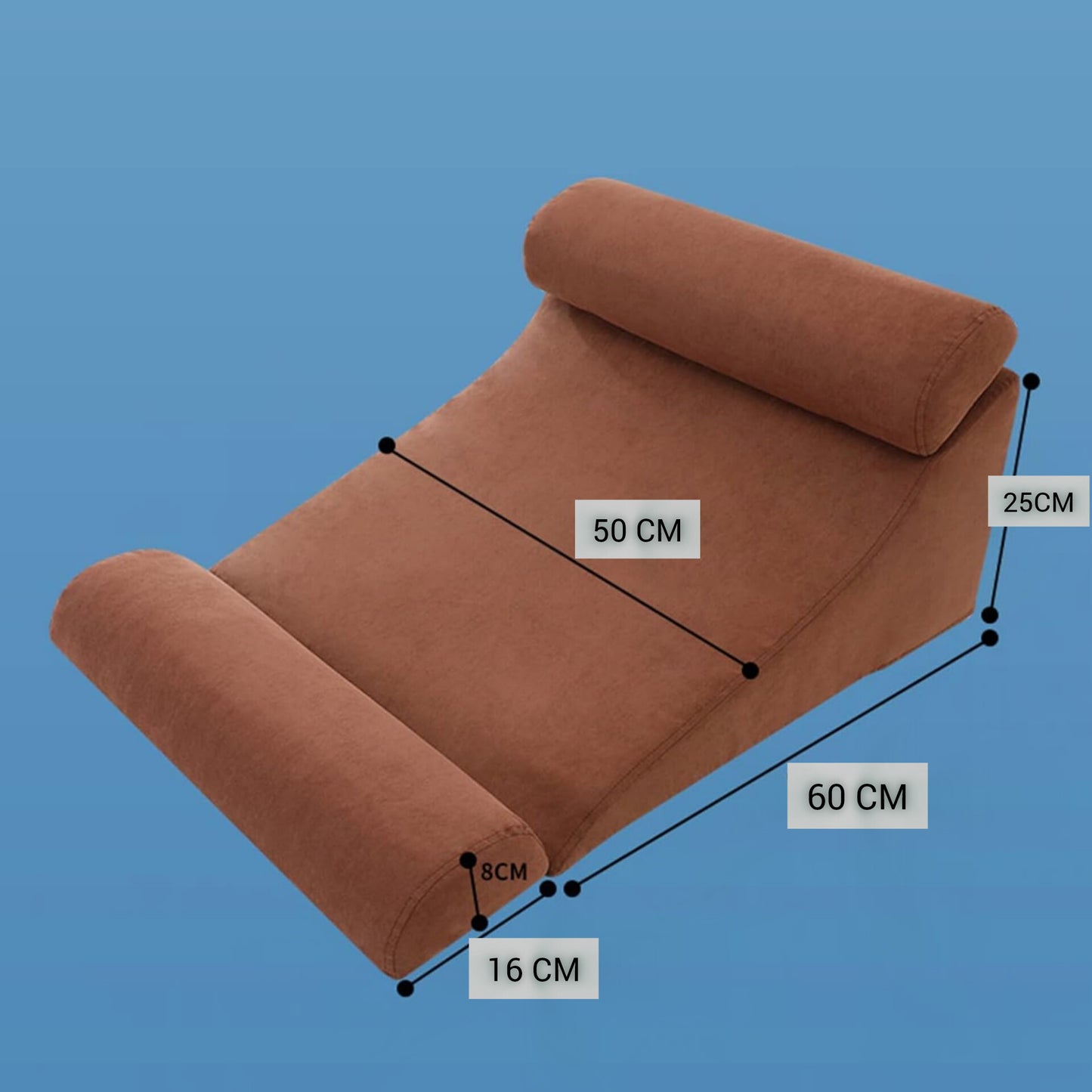 Bed Wedge Triangular Memory Foam Pillow Set