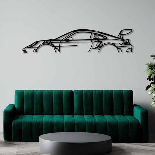 Porsche 911 992 GT3 RS Metal Wall Art Frame