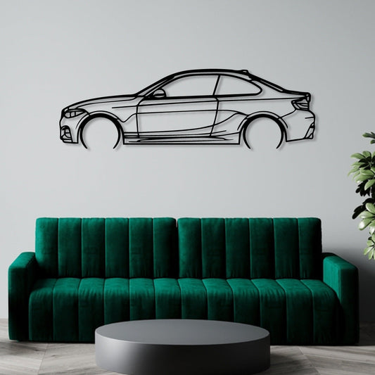 BMW F22 M240i Detailed Metal Wall Art Frame